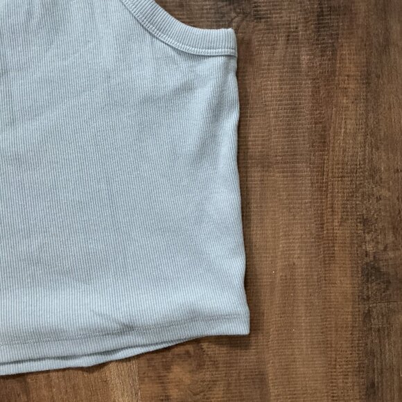 Abercrombie & Fitch Soft Ribbed Cropped Tank Top Blue | Size XL | NWT - Picture 6 of 6
